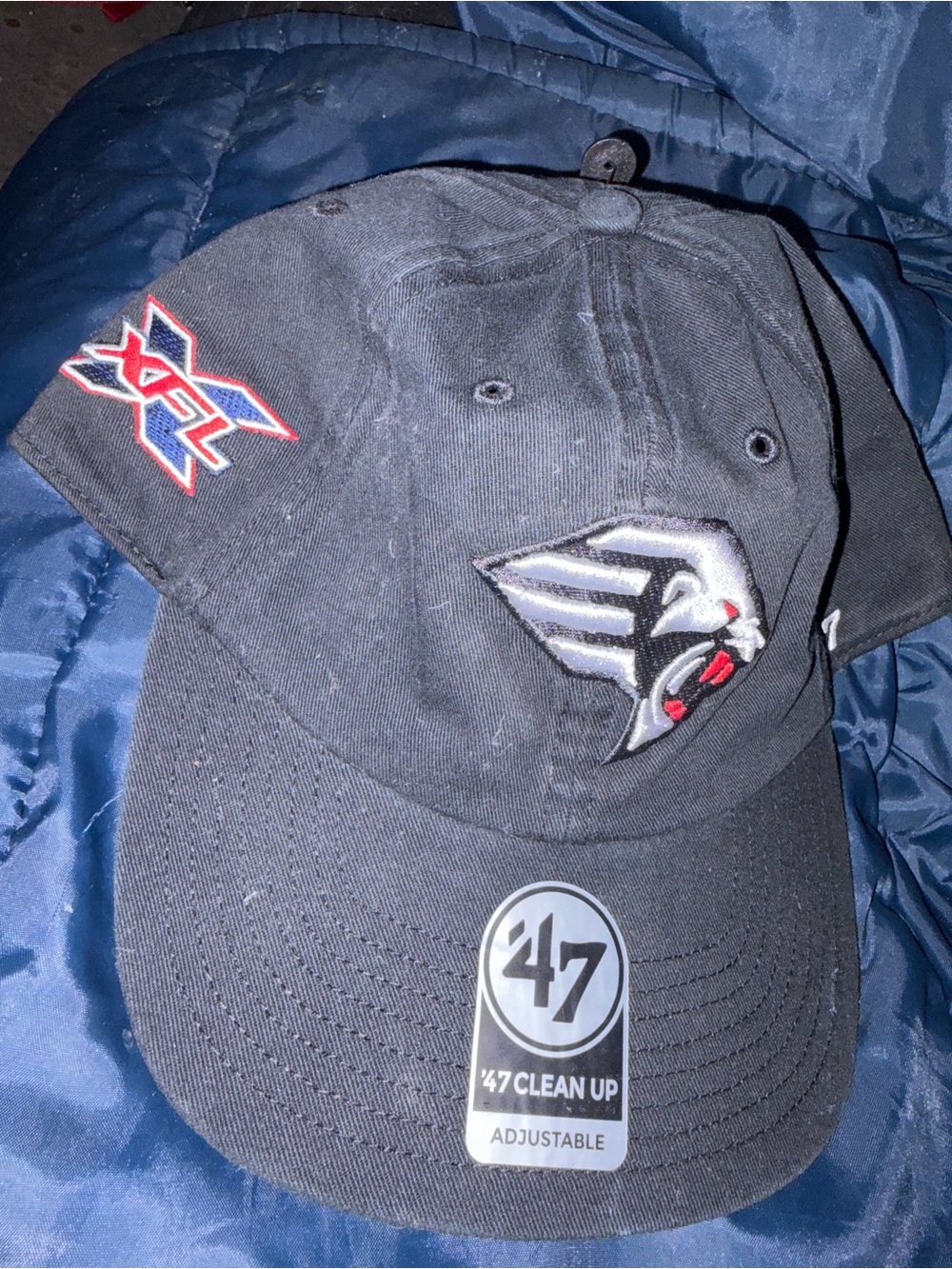 NWT! '47 Brand XFL New York Guardians Clean Up Baseball Cap - Black